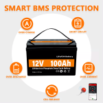 LiFePO4 Eguzki Energia Biltegiratzeko Potentzia Bateria 12V 100Ah