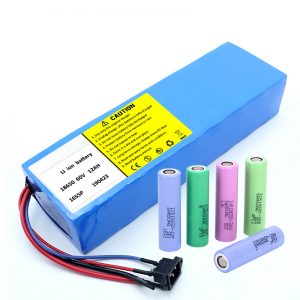 Litio Bateria 18650 60V 12AH litio ioi bateria berreskuratzeko bateria paketea